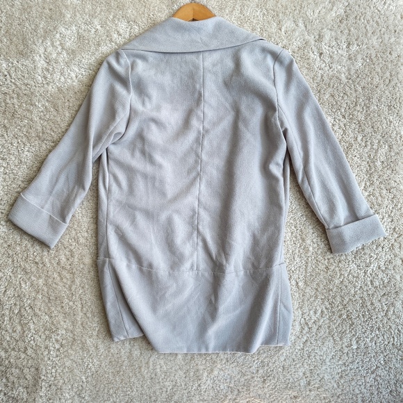 ARITZIA Wilfred Size 4 Chevalier Open Front Jacket Blazer Gray Crepe Lightweight - Picture 9 of 9